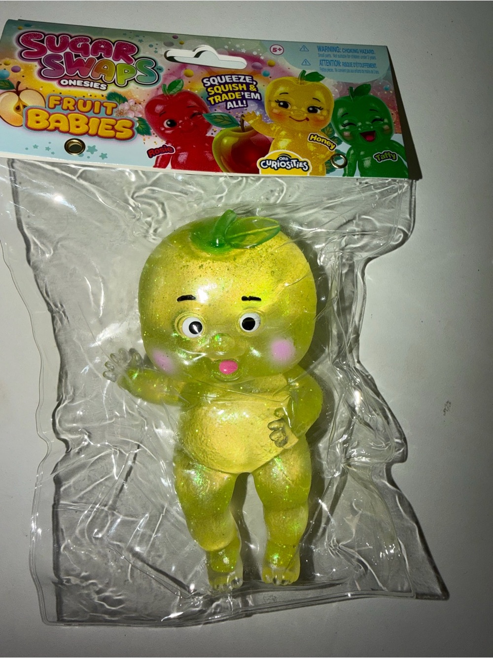 Sugar Swaps Fruit Babies Yellow Glitter Apple Doll - Kids Collectible